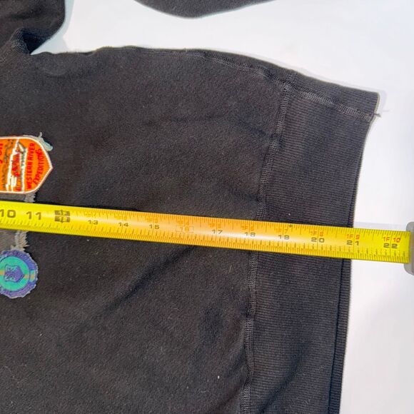 Riley Vintage Dusk Tropics crewneck sweatshirt black patchwork USA-made | M | Fr - Picture 12 of 12